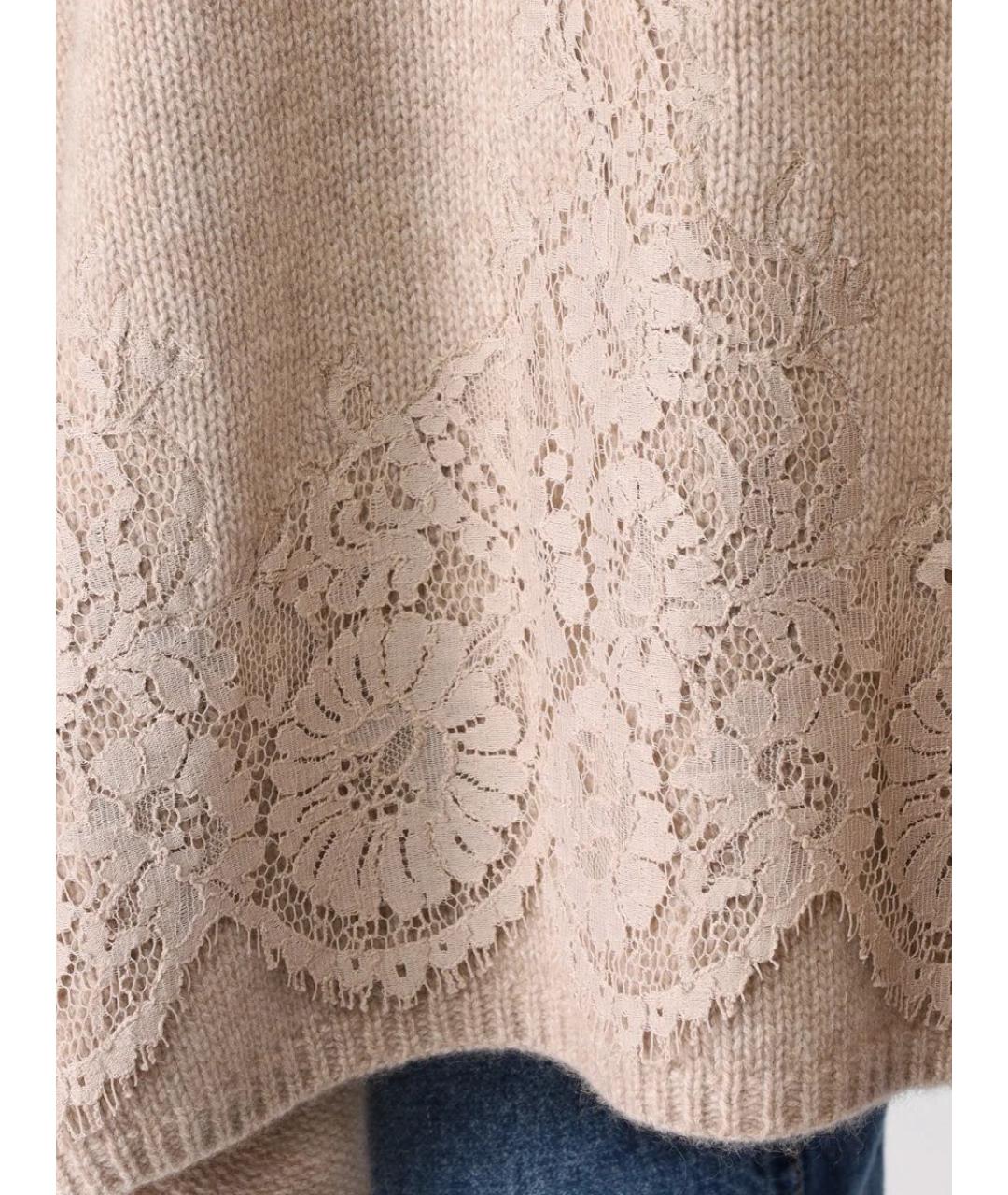 ERMANNO SCERVINO Бежевый кашемировый джемпер / свитер, фото 6