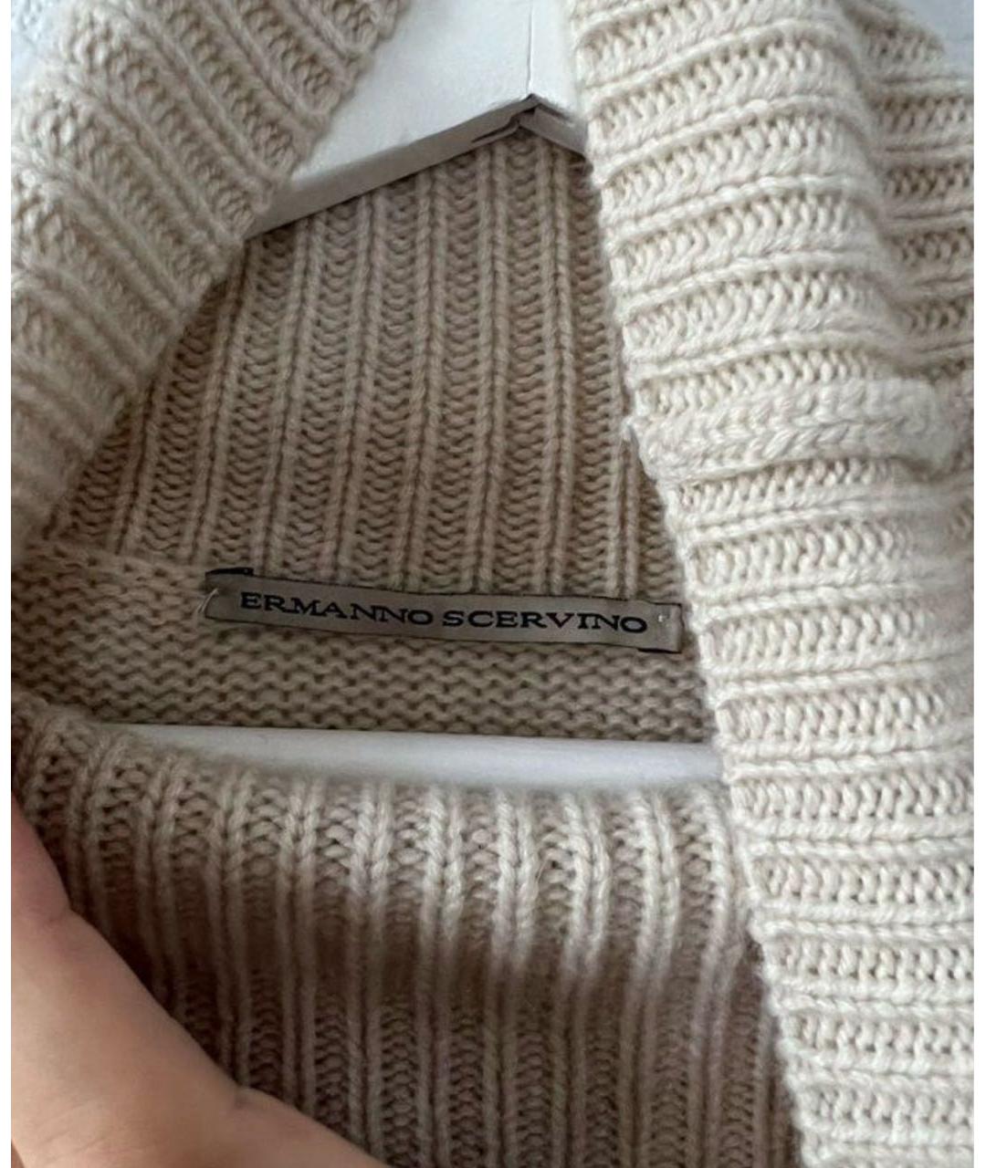 ERMANNO SCERVINO Бежевый кашемировый джемпер / свитер, фото 3