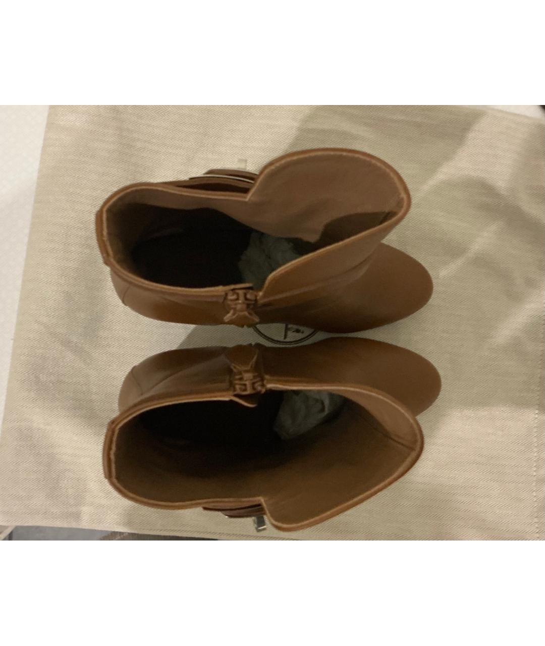 HERMES Коричневые кожаные ботильоны, фото 4