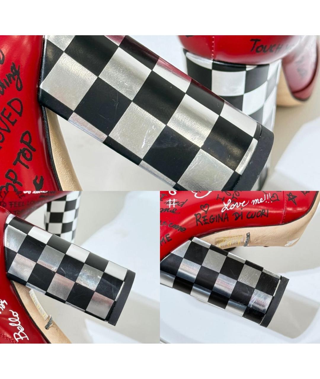 DOLCE&GABBANA Красные кожаные ботильоны, фото 8