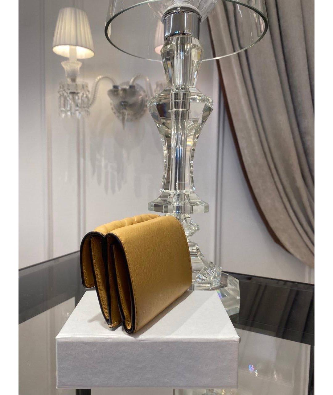 FENDI Бежевый кожаный кошелек, фото 3