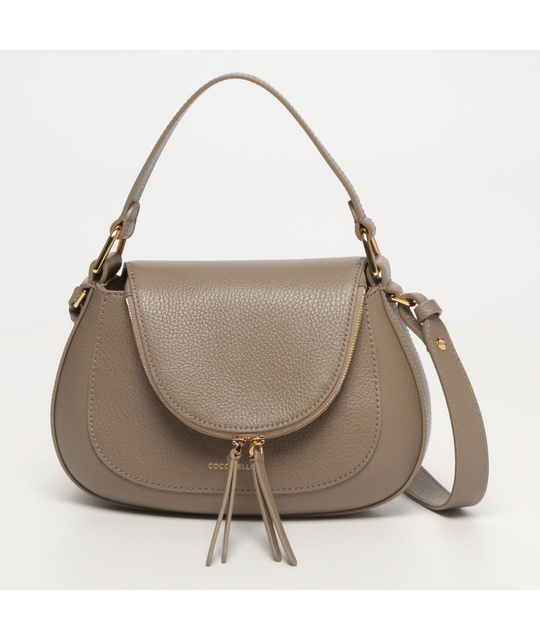 COCCINELLE Бежевая кожаная сумка через плечо, фото 6