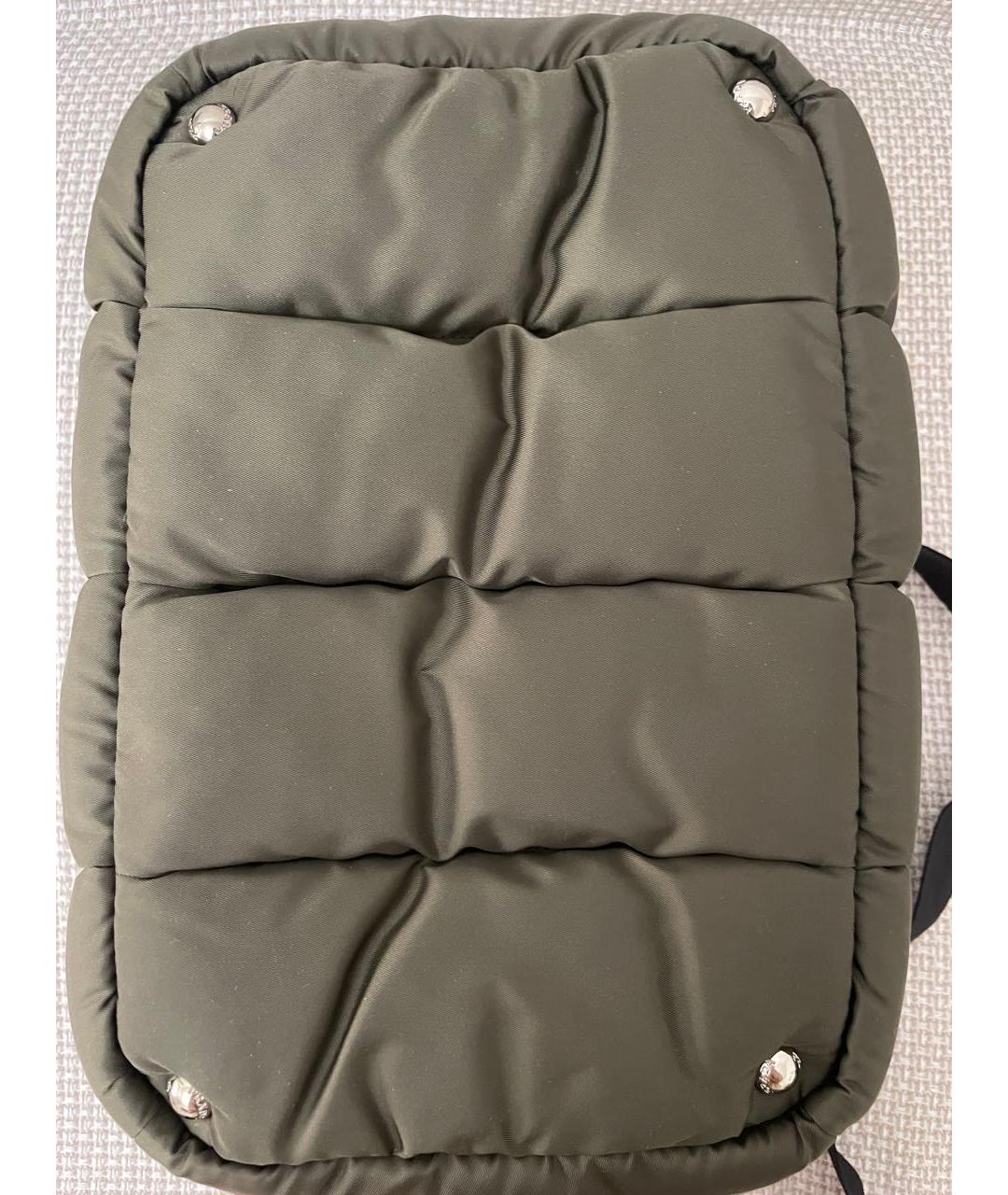 PRADA Хаки синтетическая сумка с короткими ручками, фото 7