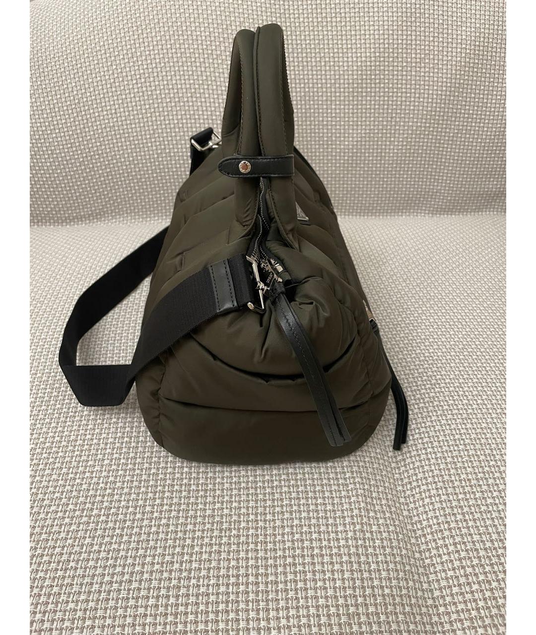 PRADA Хаки синтетическая сумка с короткими ручками, фото 2