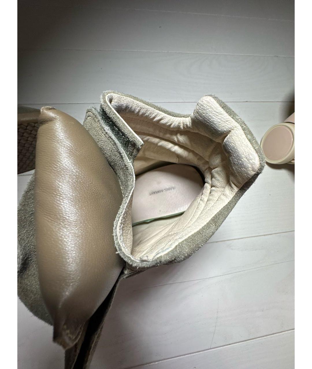 ISABEL MARANT Хаки замшевые кроссовки, фото 7