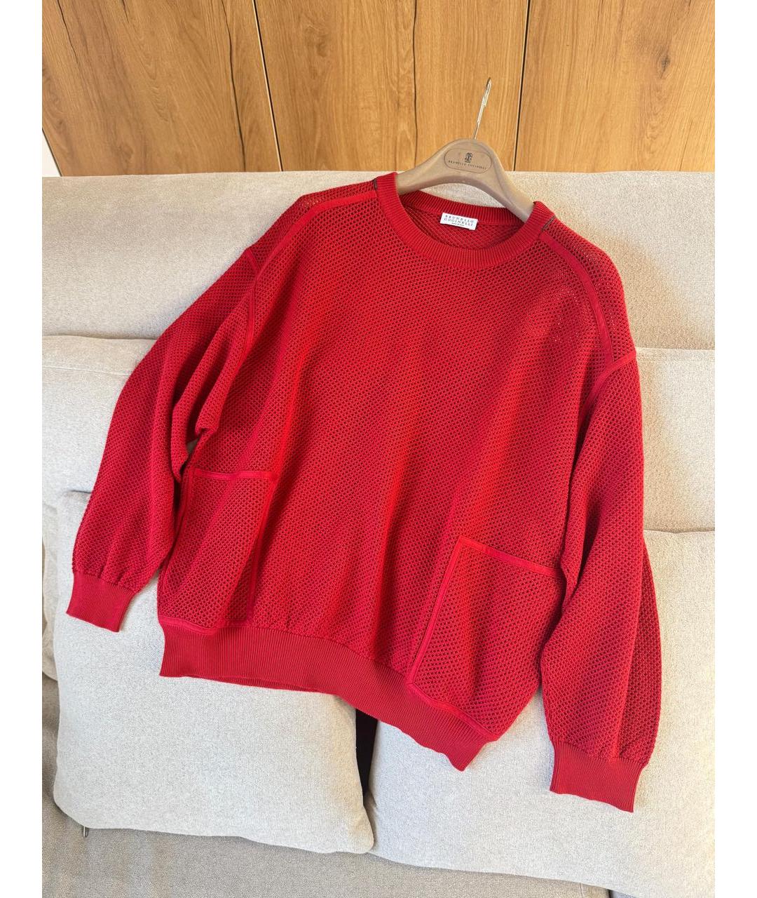 BRUNELLO CUCINELLI Красный джемпер / свитер, фото 3