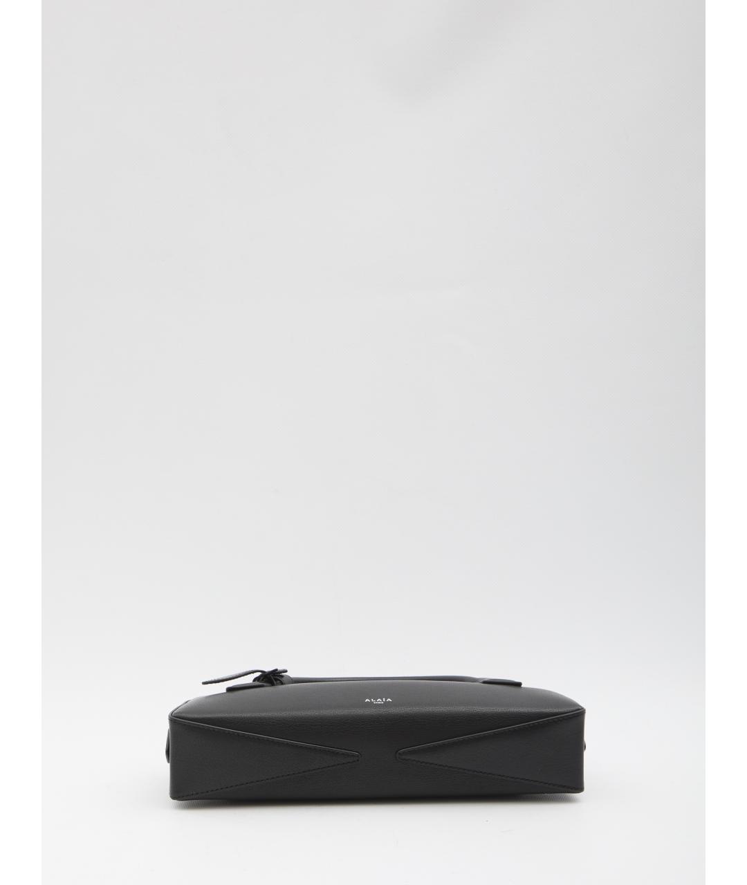 ALAIA Черная кожаная сумка с короткими ручками, фото 2