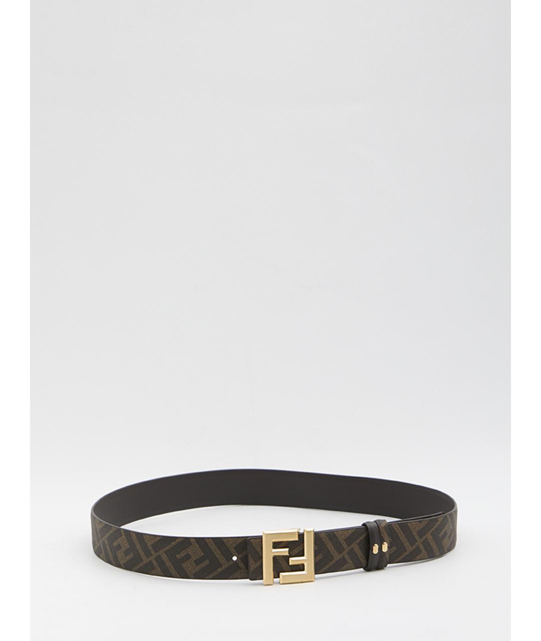 FENDI Коричневый кожаный ремень, фото 3