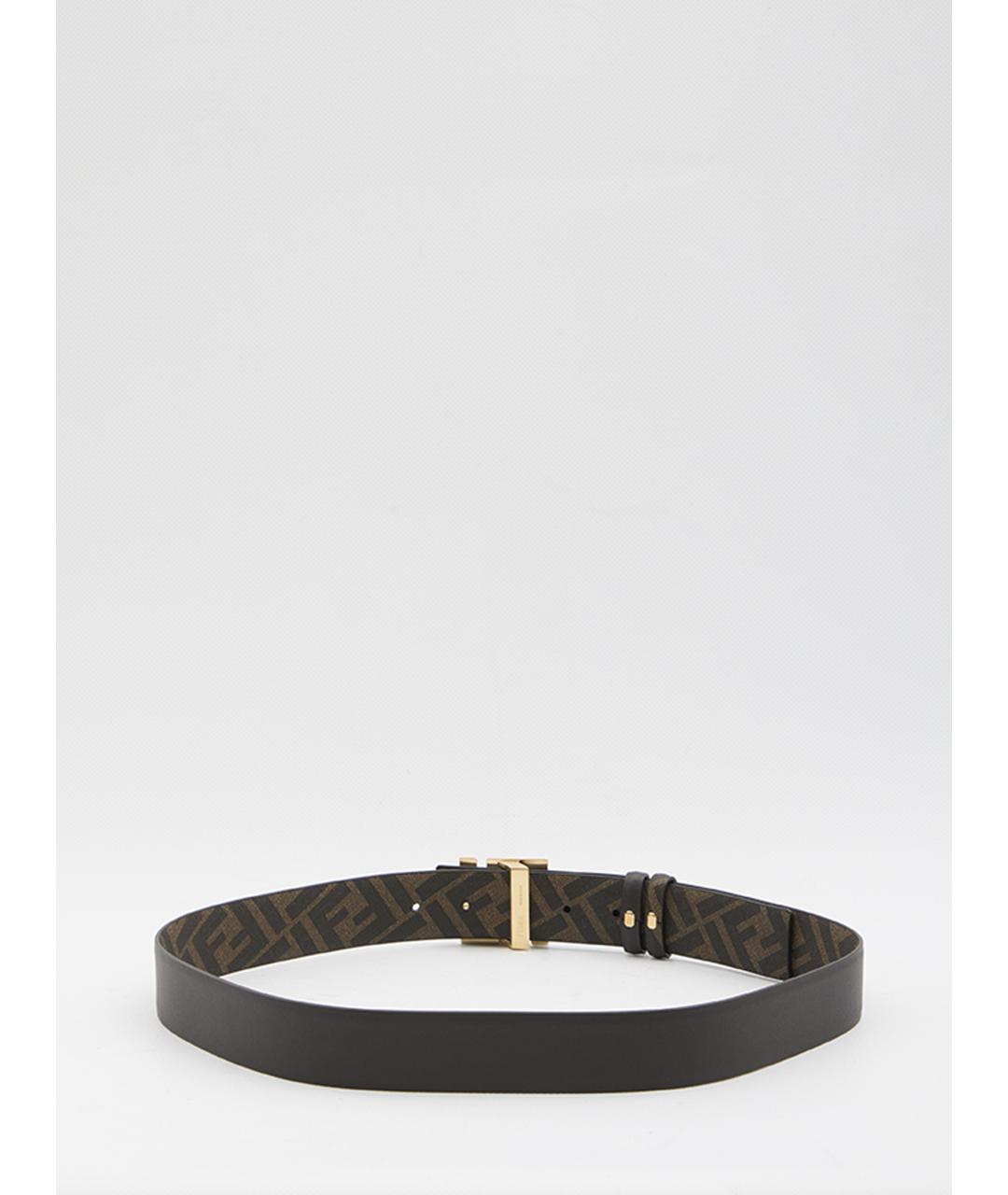 FENDI Коричневый кожаный ремень, фото 2