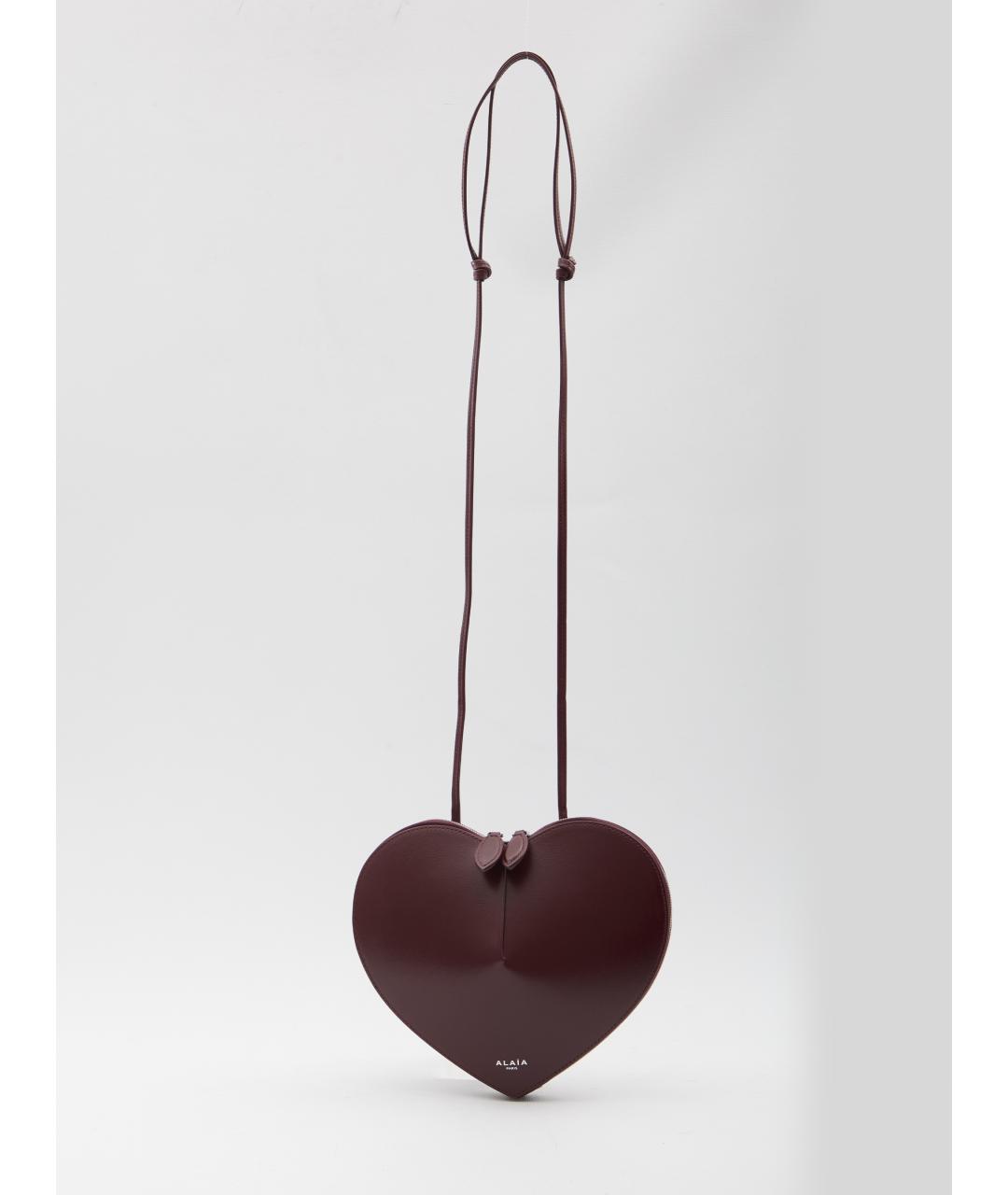 ALAIA Бордовая кожаная сумка через плечо, фото 5