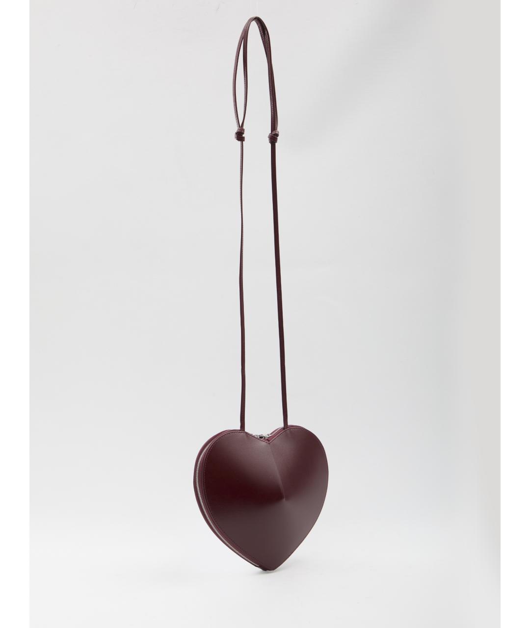 ALAIA Бордовая кожаная сумка через плечо, фото 2