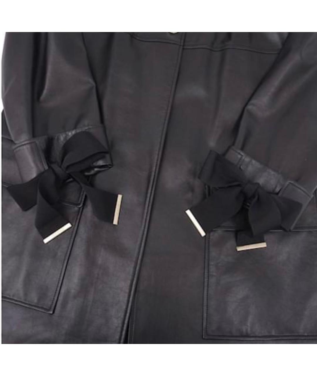 CHANEL Черный кожаный тренч/плащ, фото 5