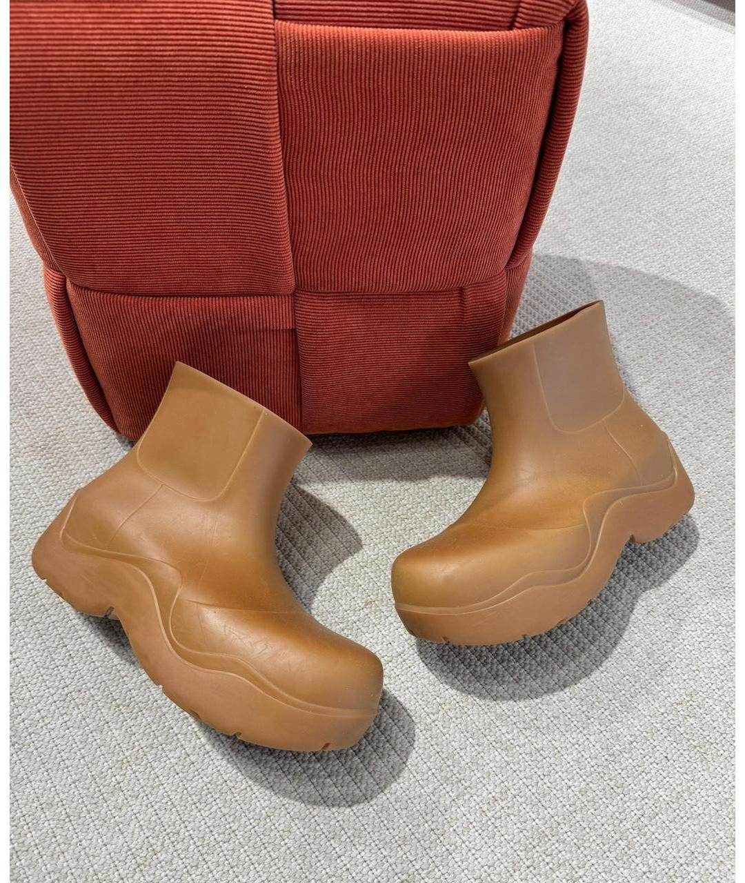 BOTTEGA VENETA Бежевые ботинки, фото 3