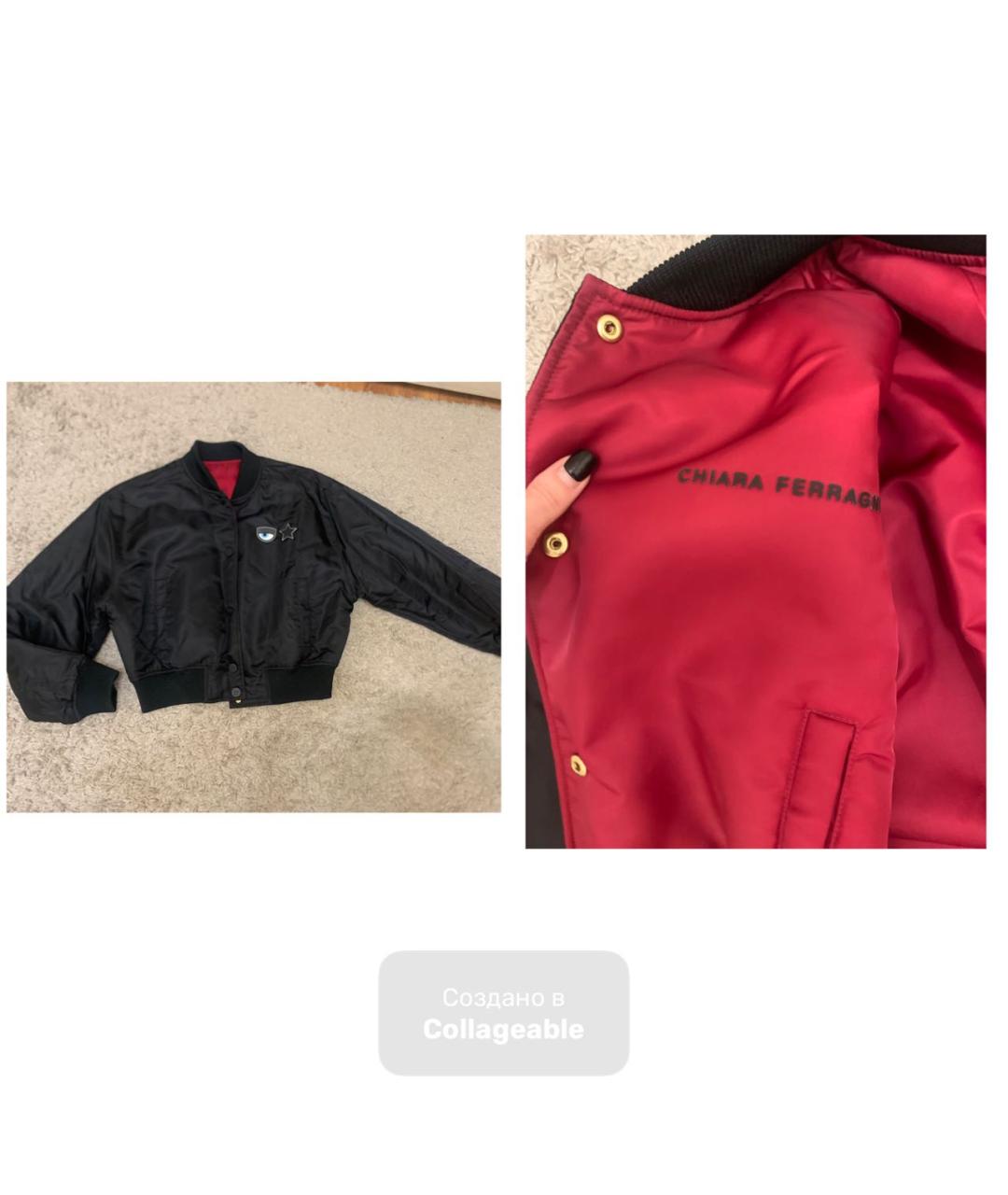 CHIARA FERRAGNI Черная хлопковая куртка, фото 3