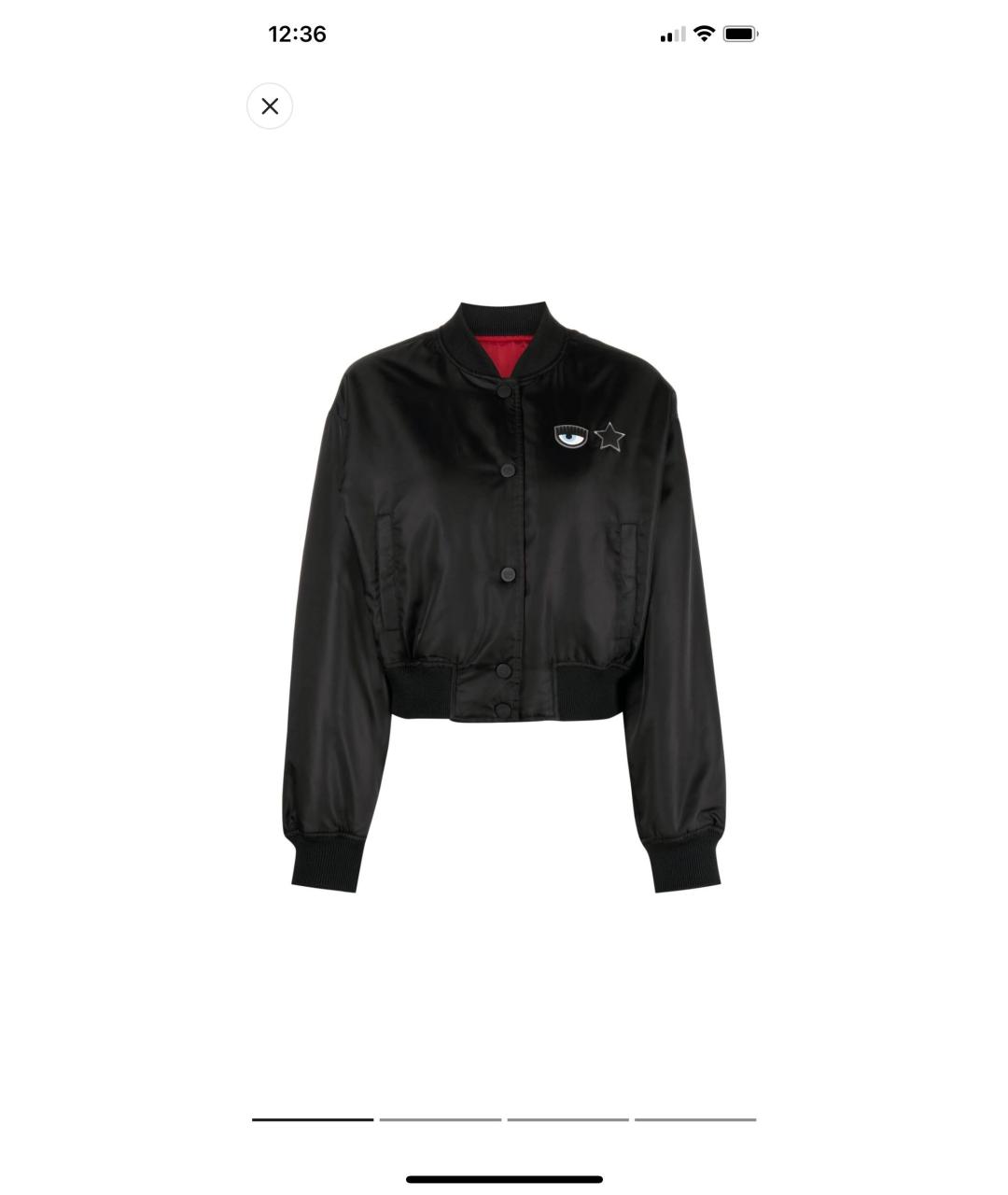 CHIARA FERRAGNI Черная хлопковая куртка, фото 5