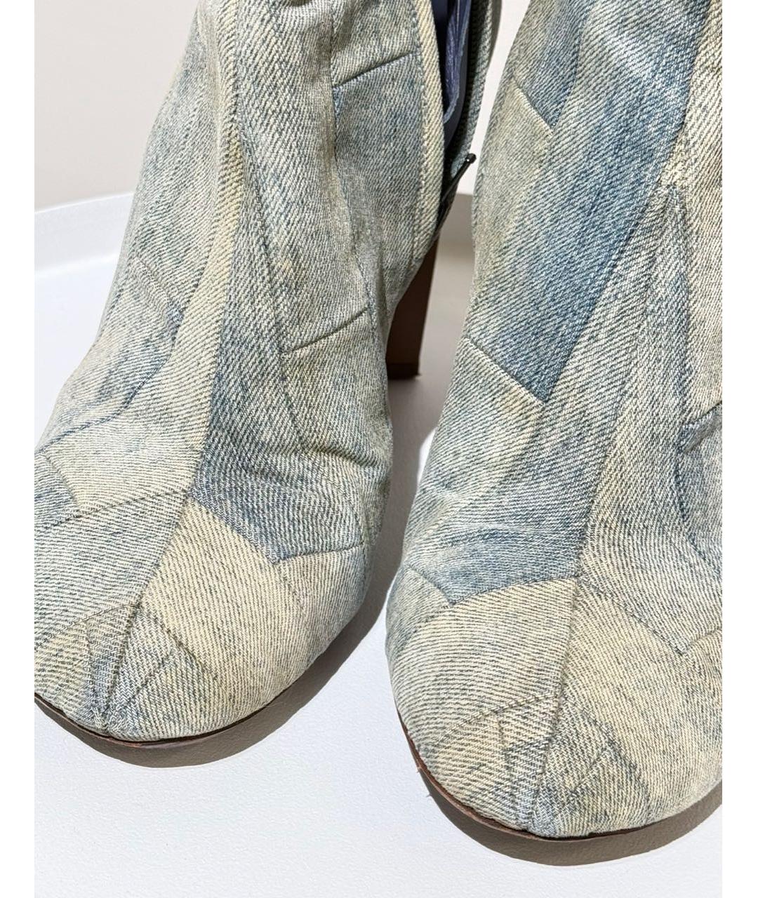 LOUIS VUITTON Голубые текстильные ботильоны, фото 8