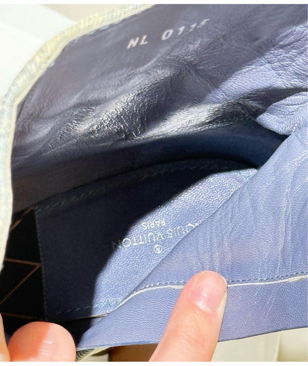 LOUIS VUITTON Голубые текстильные ботильоны, фото 3