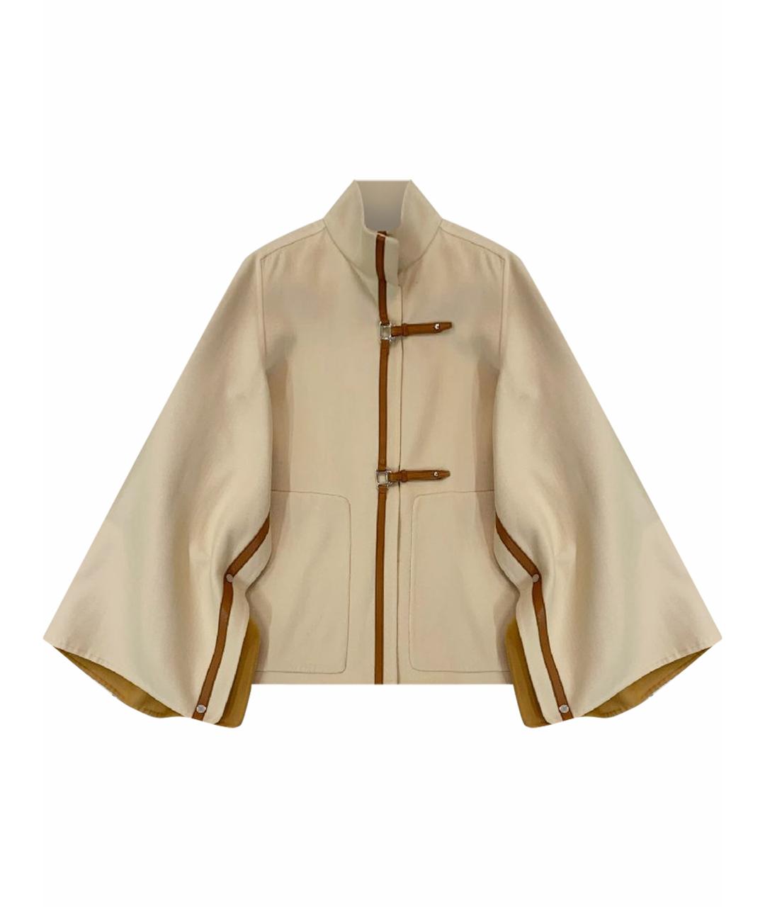 HERMES Бежевое кашемировое пальто, фото 1