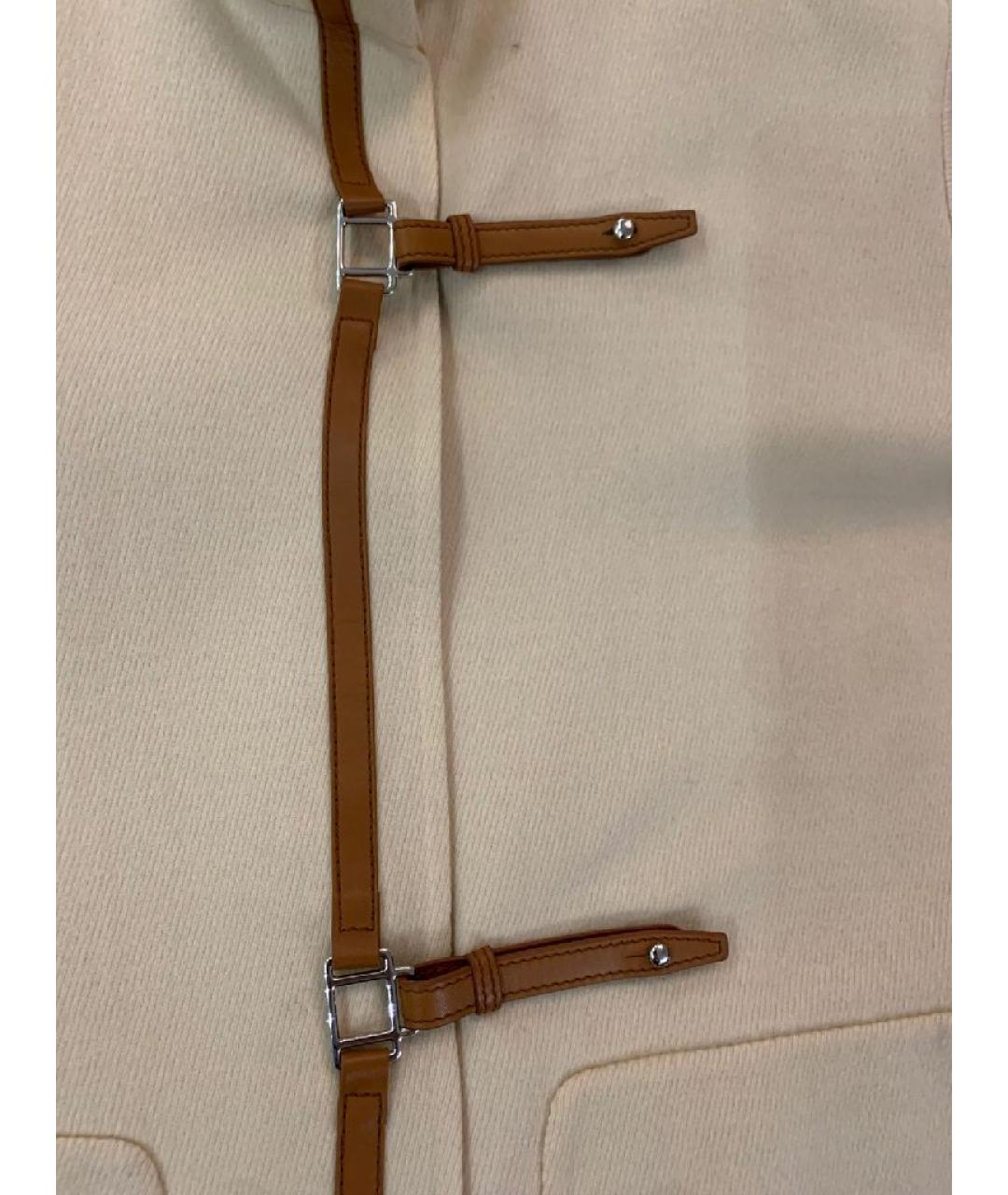 HERMES Бежевое кашемировое пальто, фото 5