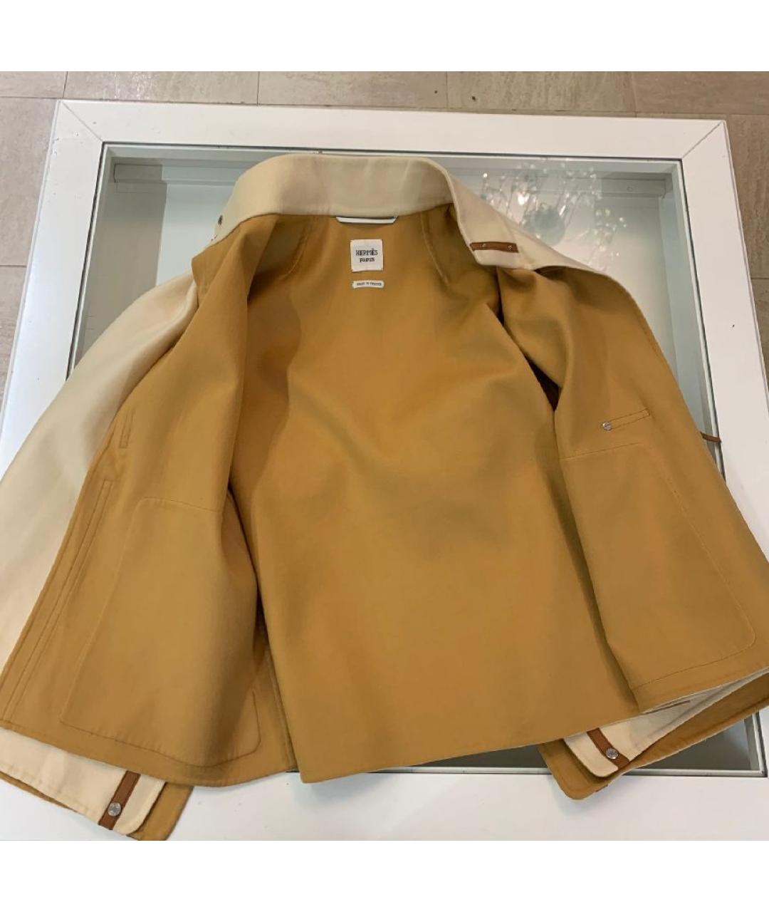 HERMES Бежевое кашемировое пальто, фото 4