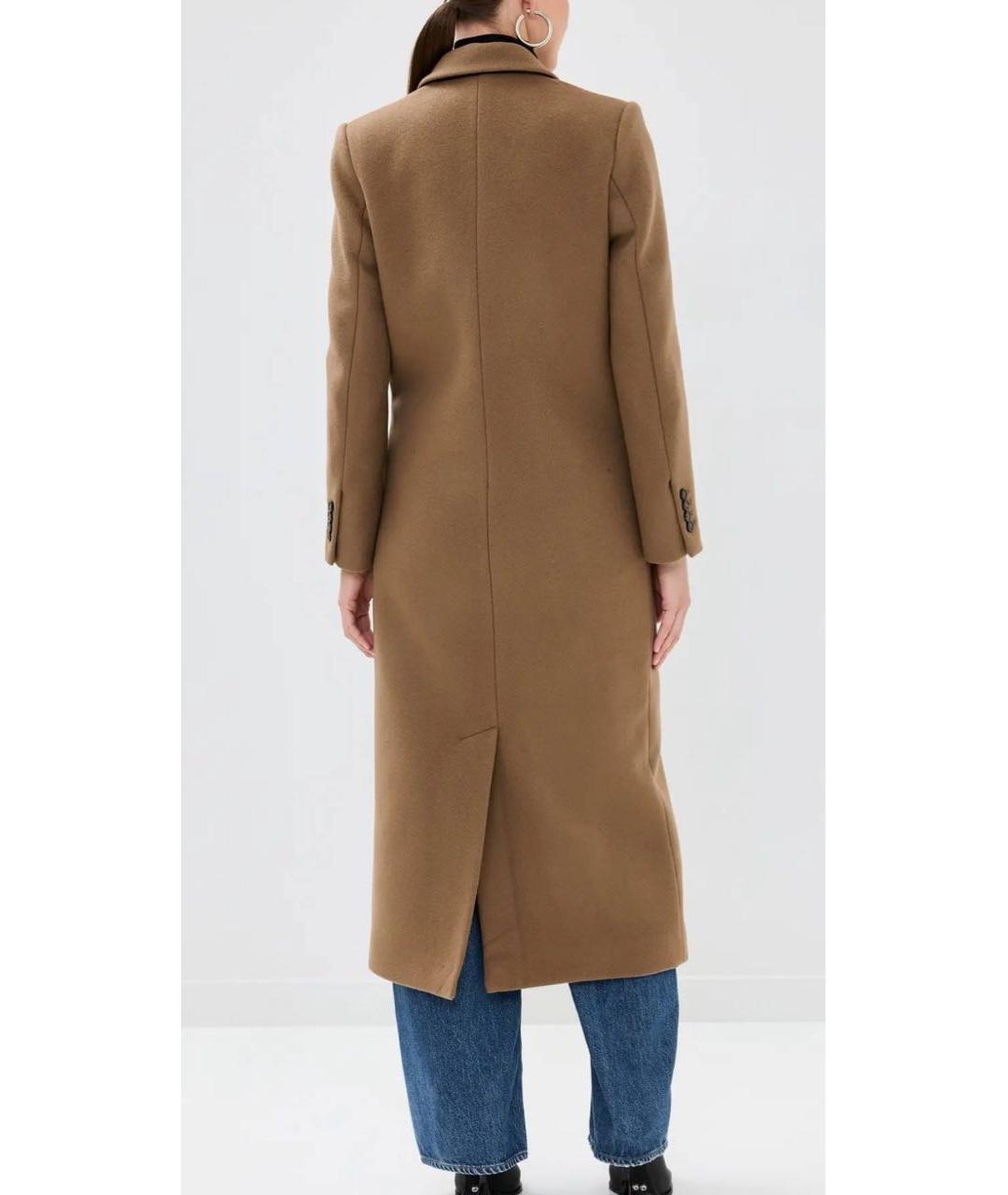IRO Бежевое шерстяное пальто, фото 3