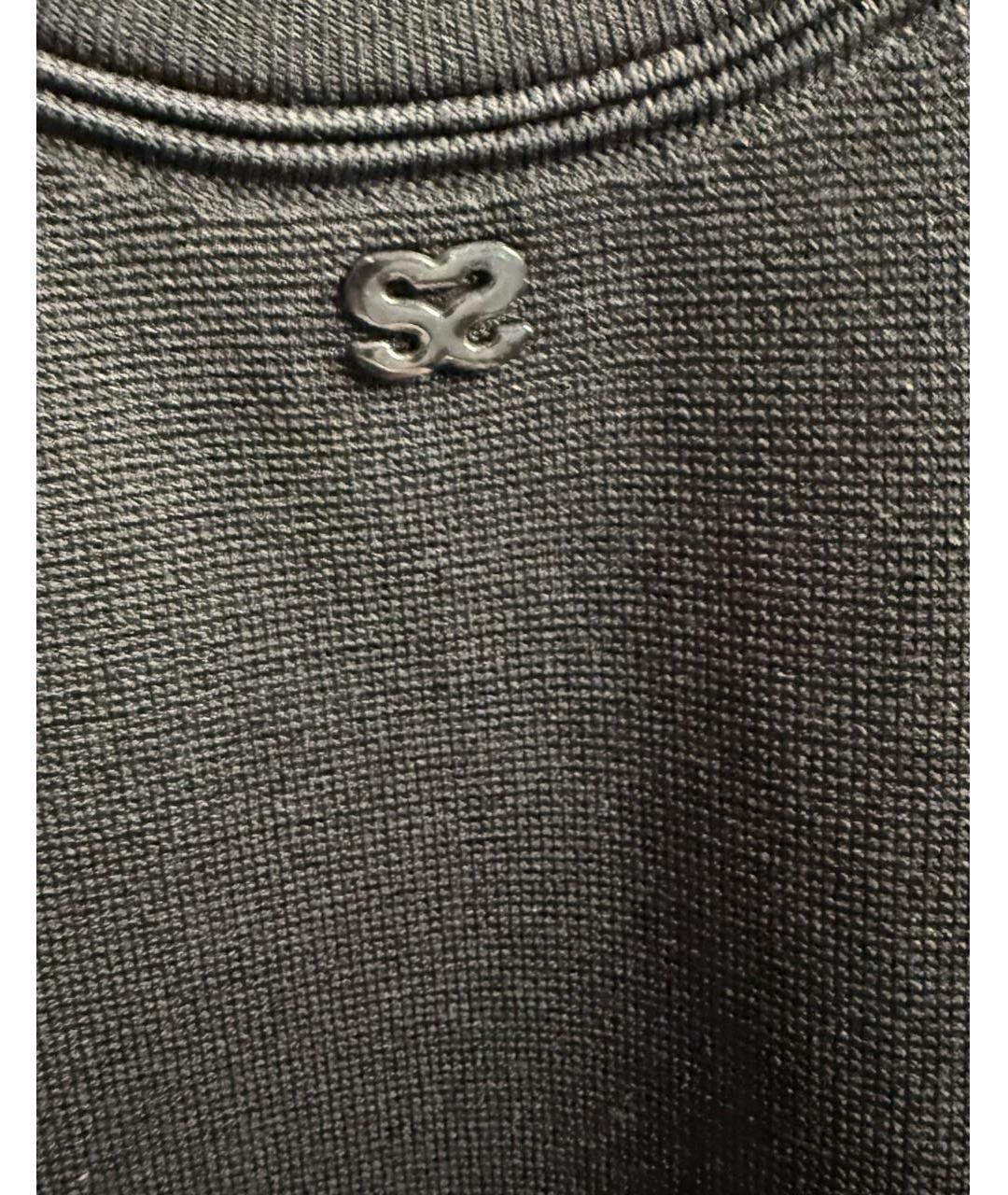 SANDRO Черное вискозное повседневное платье, фото 4