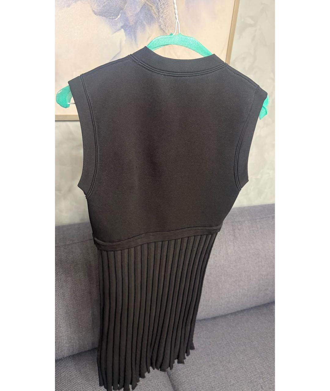 SANDRO Черное вискозное повседневное платье, фото 2