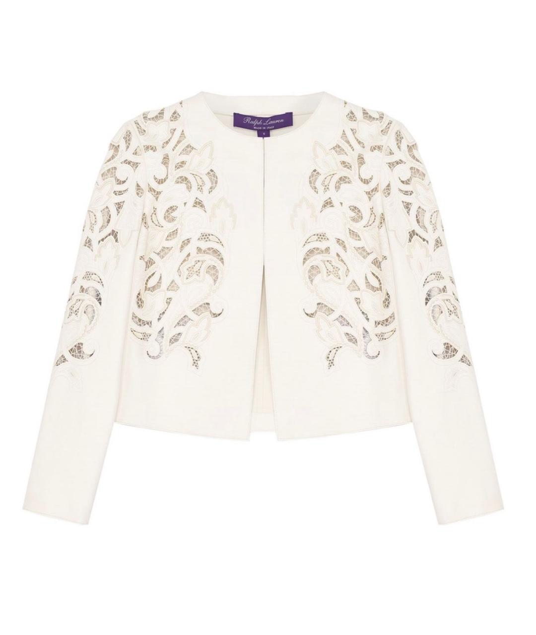 RALPH LAUREN PURPLE LABEL Белая кожаная куртка, фото 9