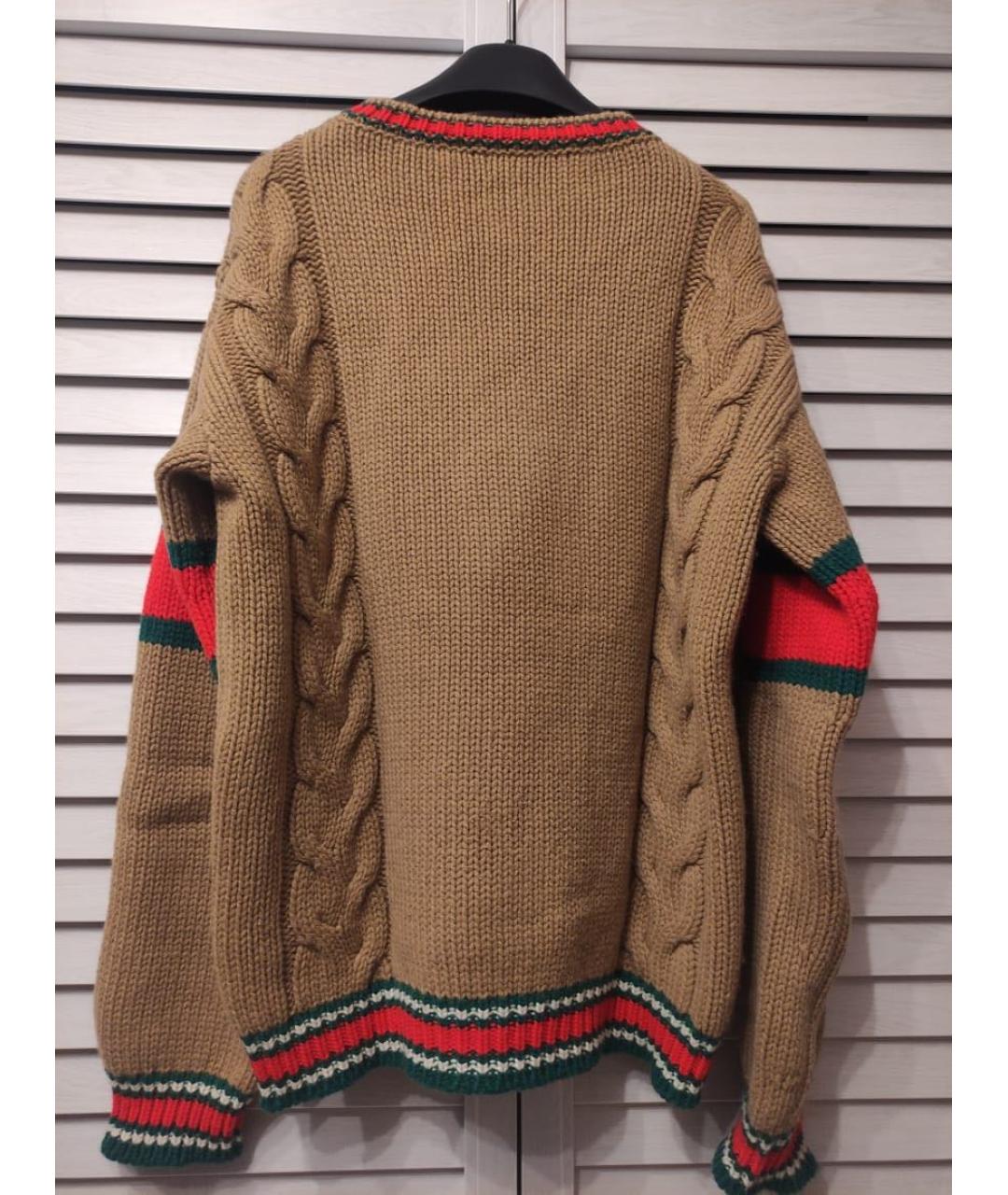 GUCCI Коричневый кашемировый джемпер / свитер, фото 2