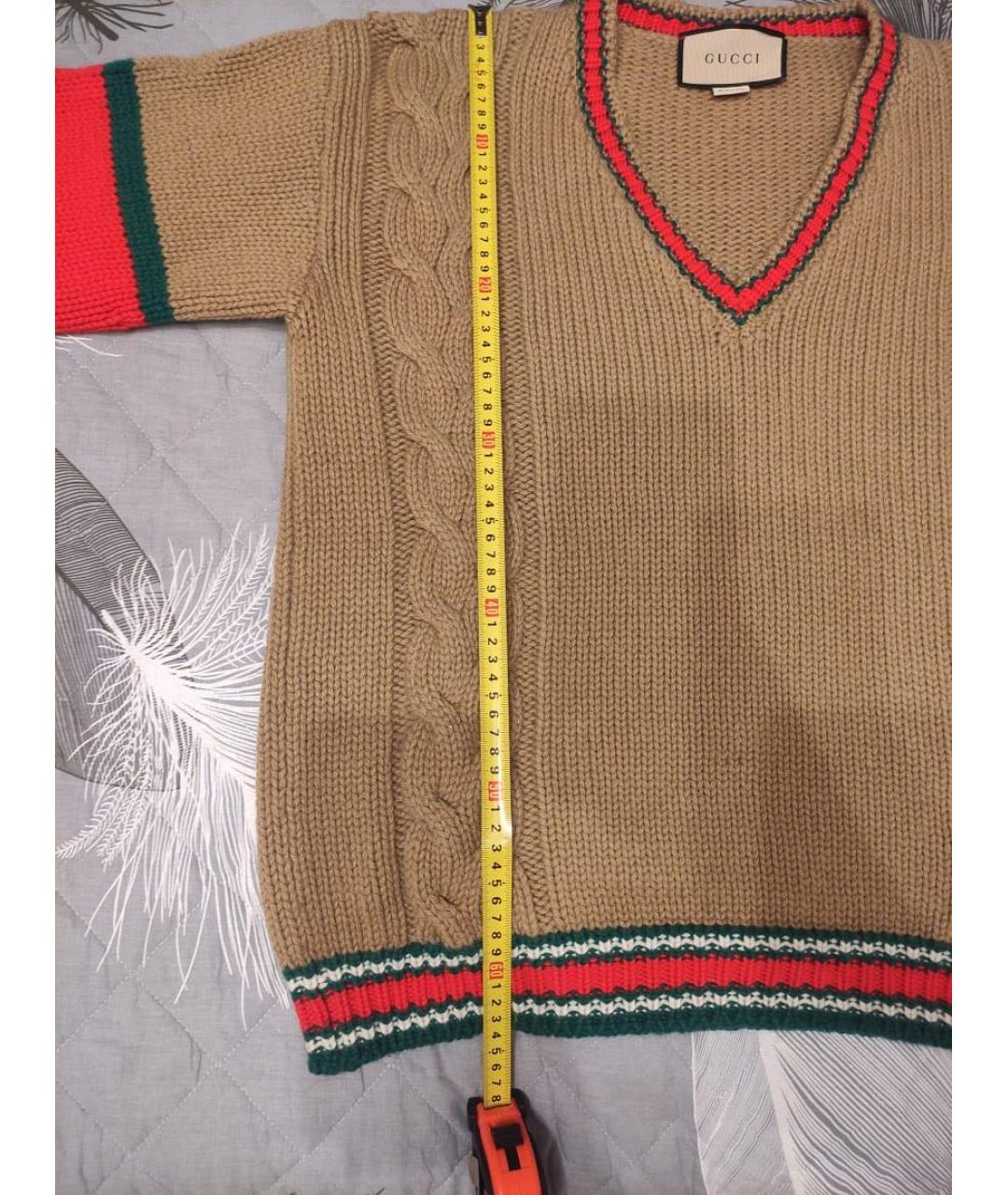 GUCCI Коричневый кашемировый джемпер / свитер, фото 6