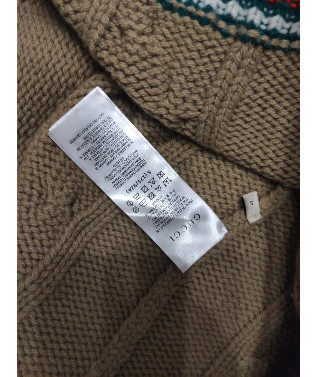 GUCCI Коричневый кашемировый джемпер / свитер, фото 3