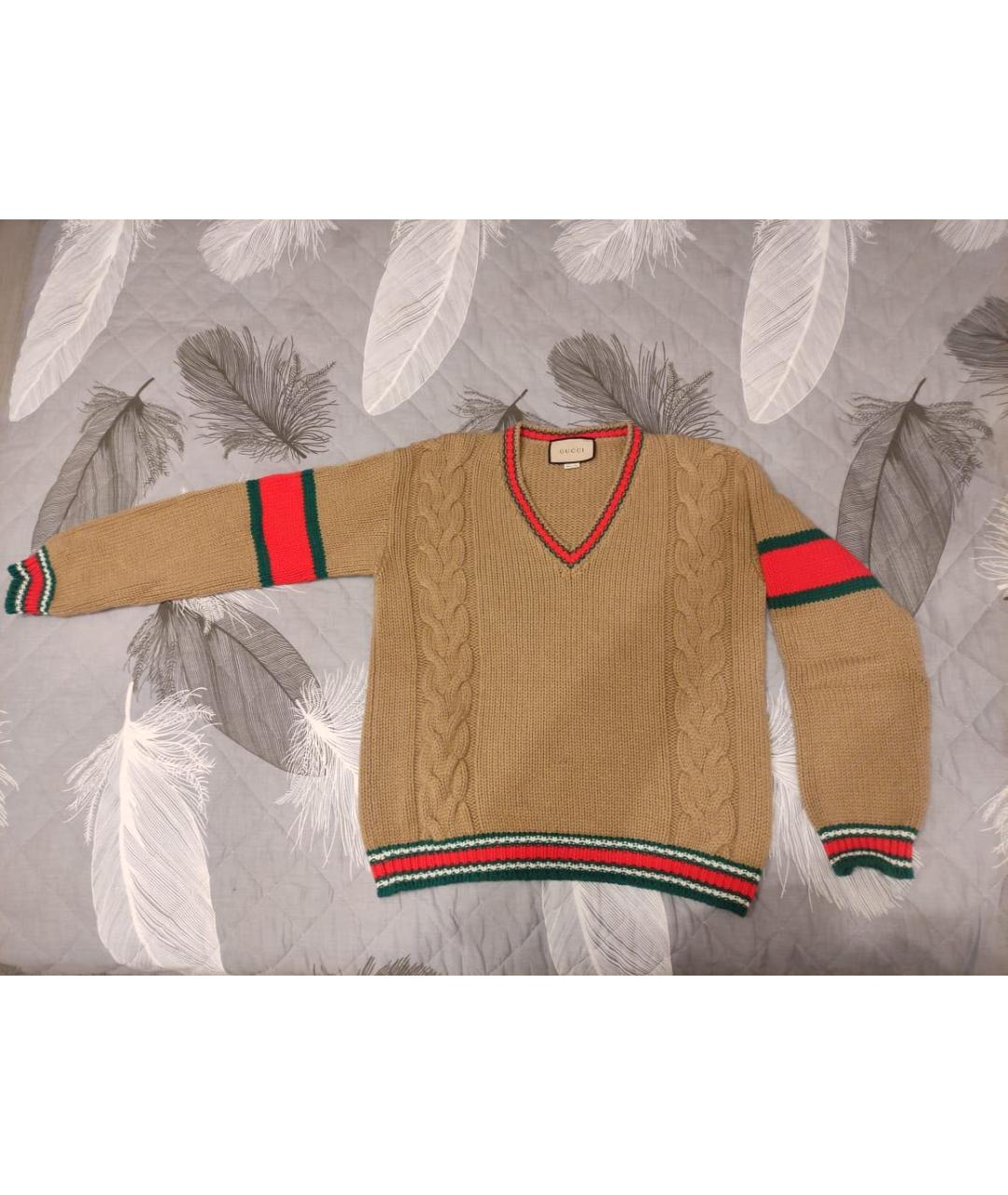 GUCCI Коричневый кашемировый джемпер / свитер, фото 7