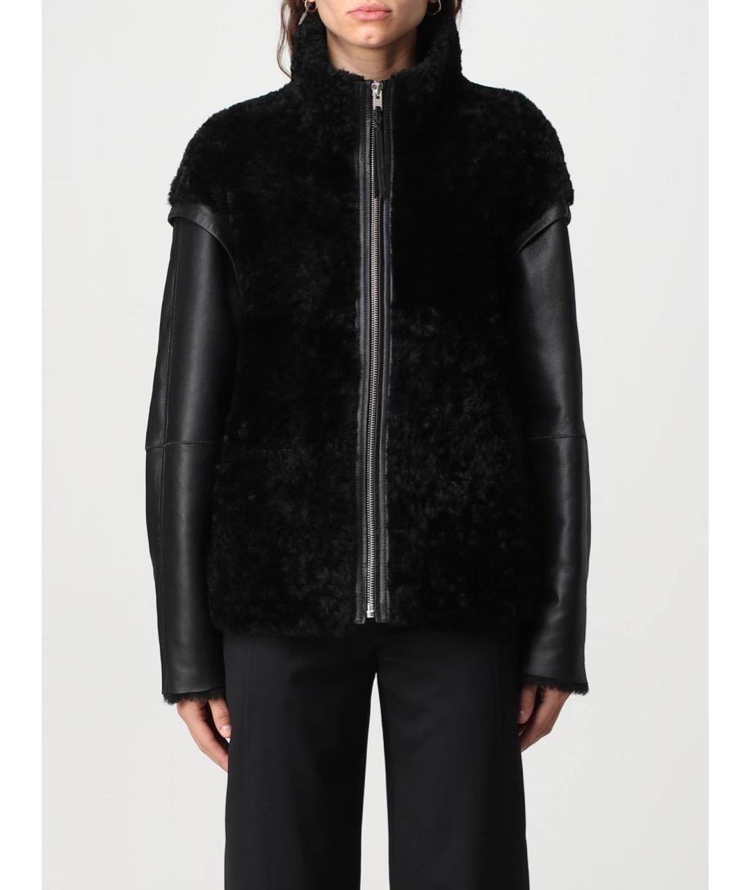 IRO Черная кожаная дубленка, фото 5