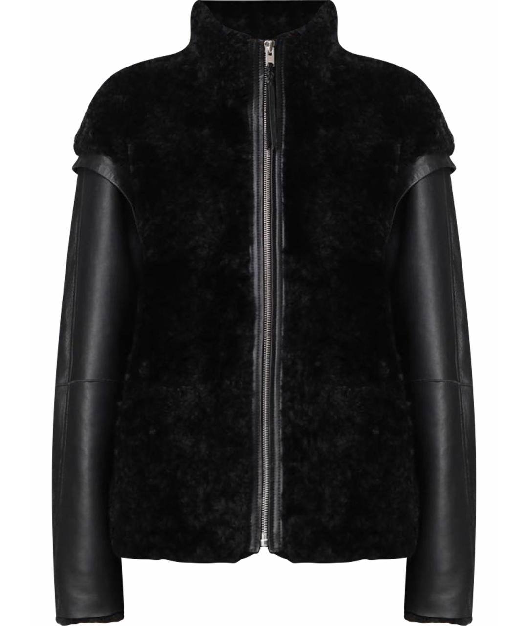 IRO Черная кожаная дубленка, фото 1