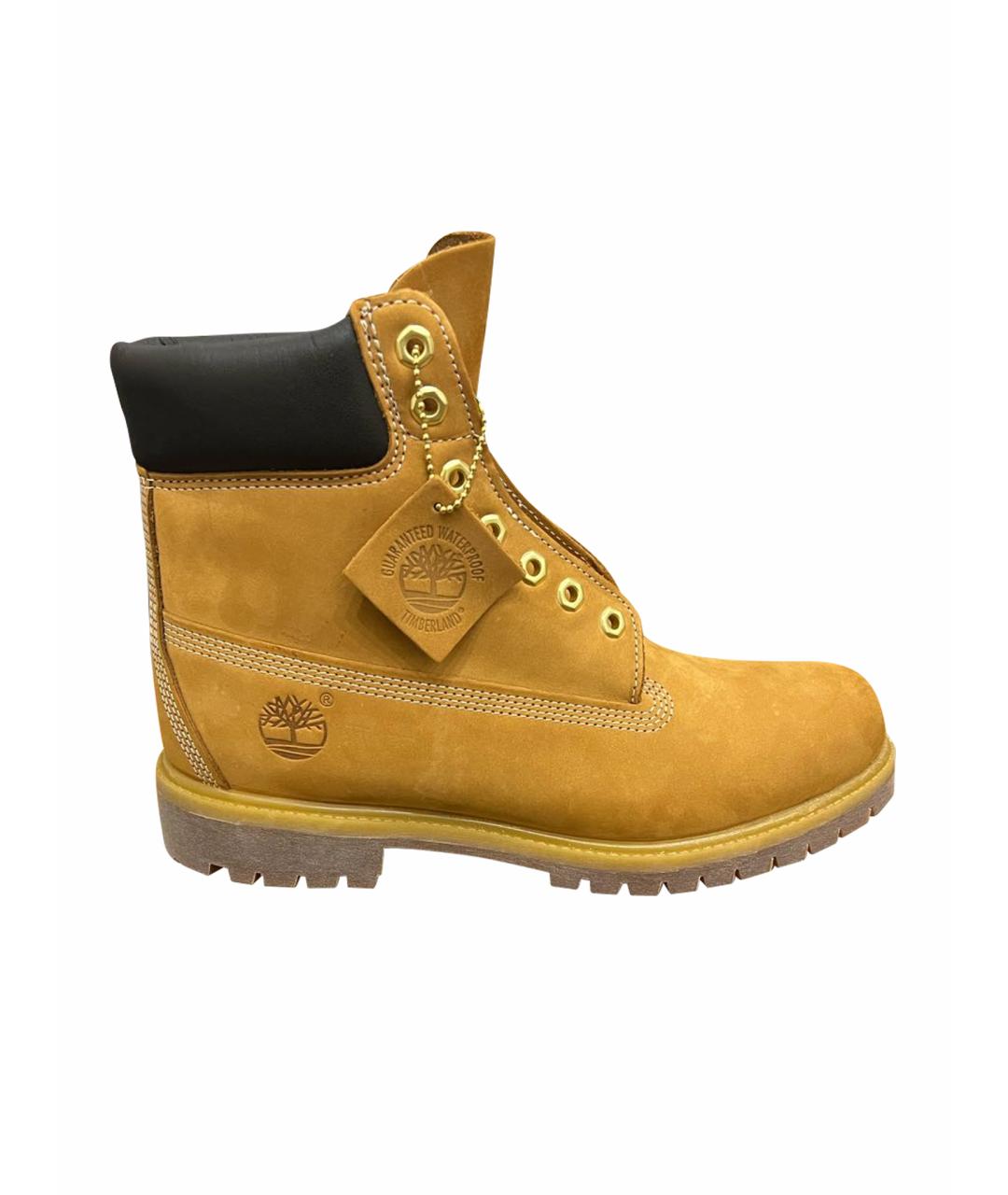 TIMBERLAND Горчичные нубуковые высокие ботинки, фото 1
