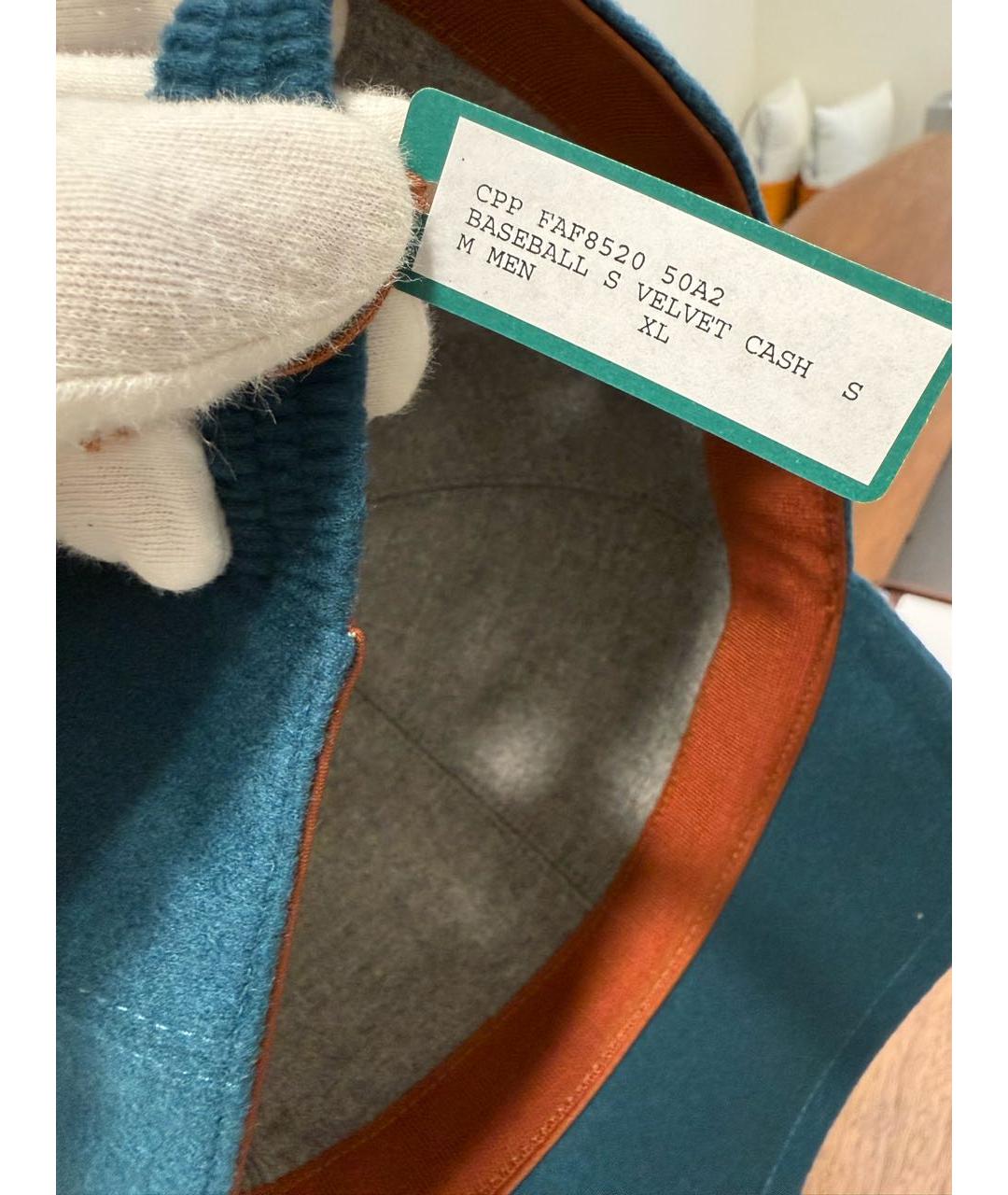 LORO PIANA Бирюзовая кашемировая кепка/бейсболка, фото 5