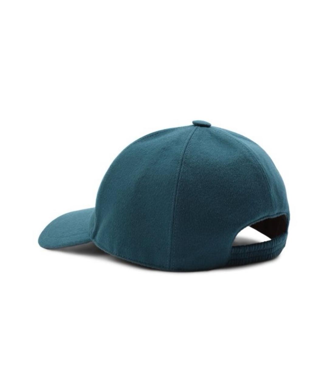 LORO PIANA Бирюзовая кашемировая кепка/бейсболка, фото 2