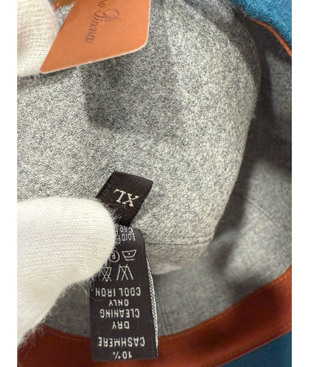 LORO PIANA Бирюзовая кашемировая кепка/бейсболка, фото 6