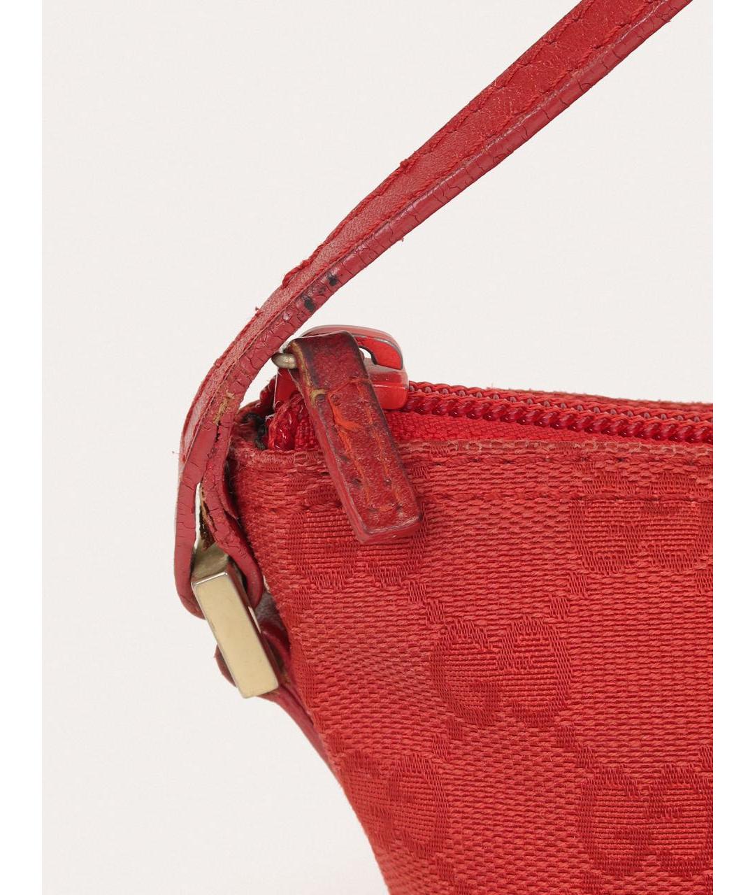 GUCCI Красная кожаная сумка с короткими ручками, фото 8