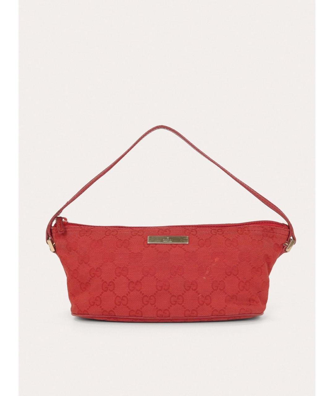 GUCCI Красная кожаная сумка с короткими ручками, фото 10