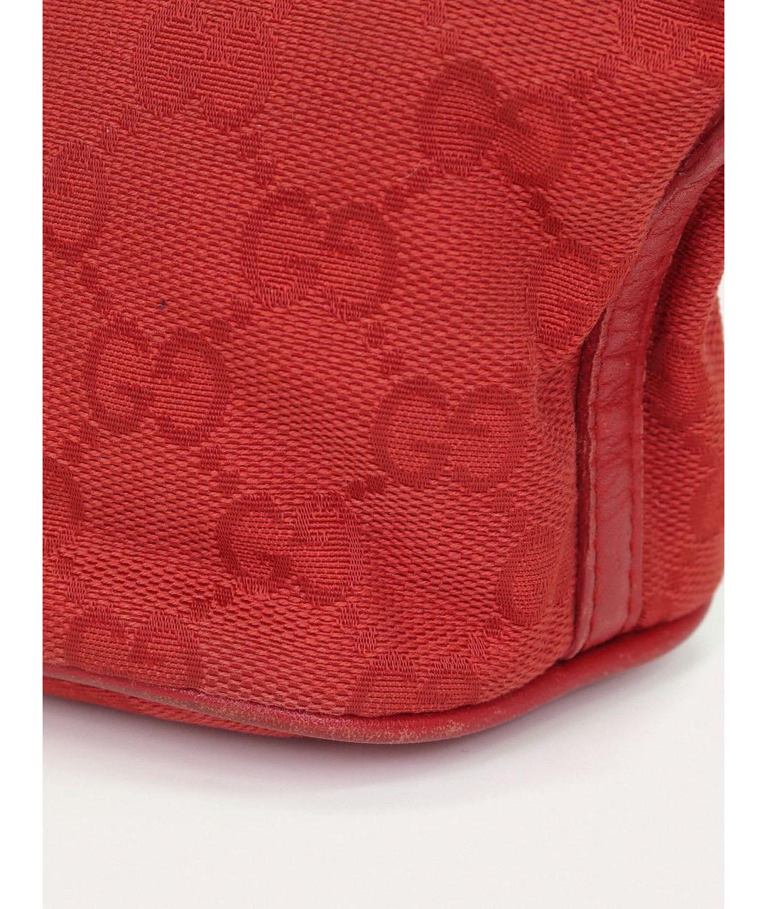 GUCCI Красная кожаная сумка с короткими ручками, фото 7