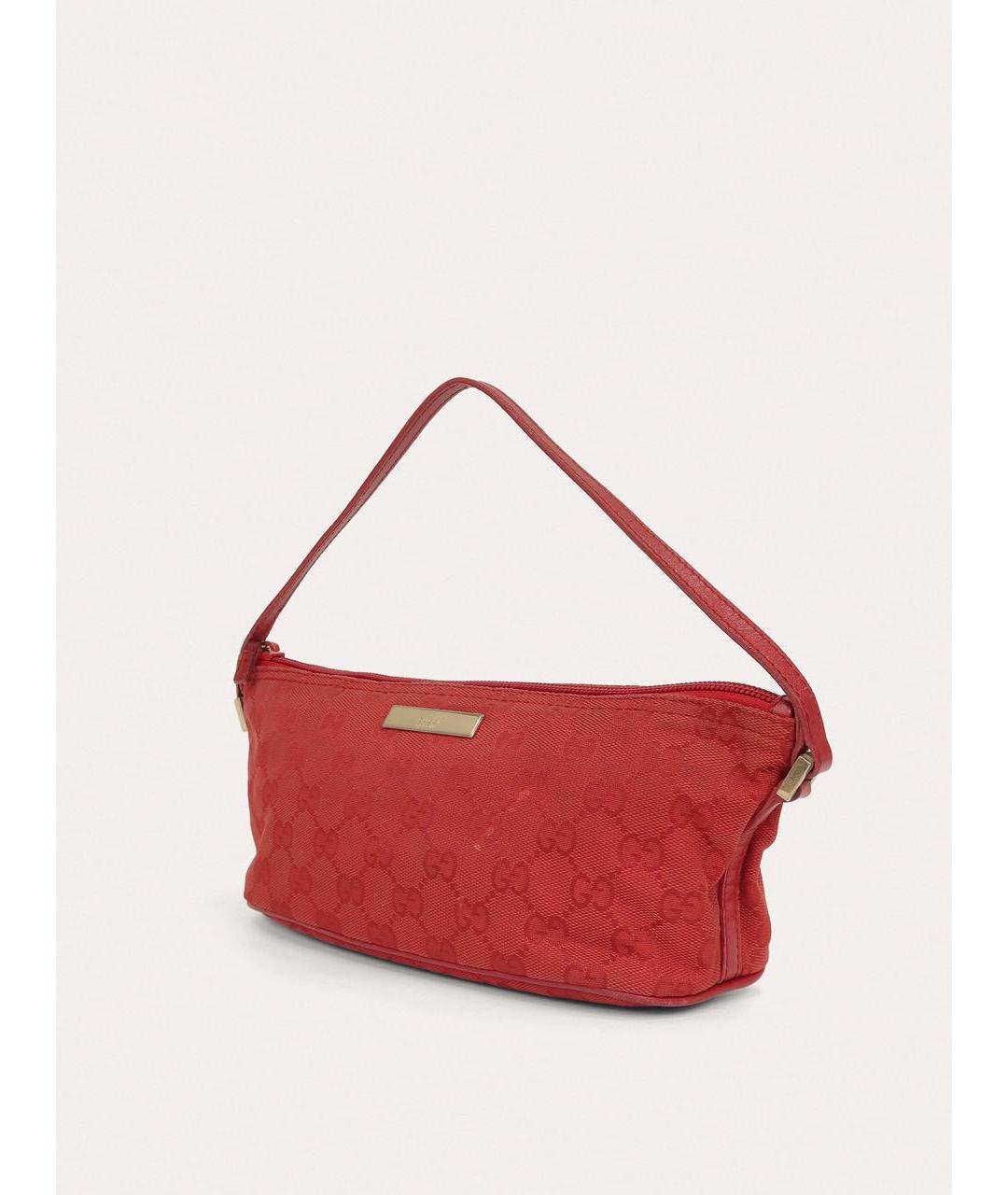 GUCCI Красная кожаная сумка с короткими ручками, фото 2