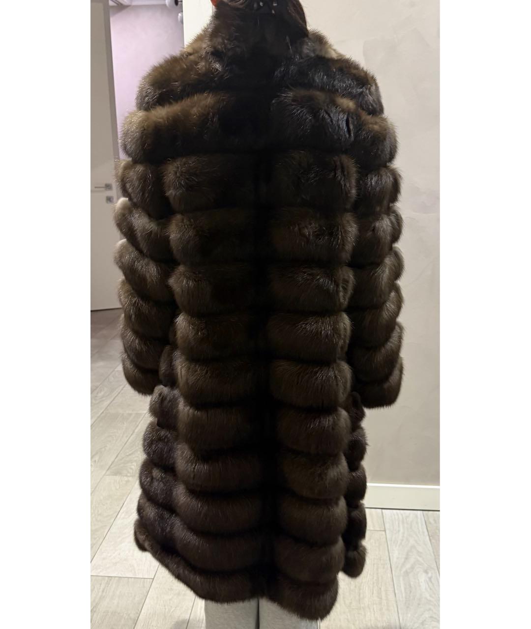 MICHAEL KORS Коричневая меховая шуба, фото 3