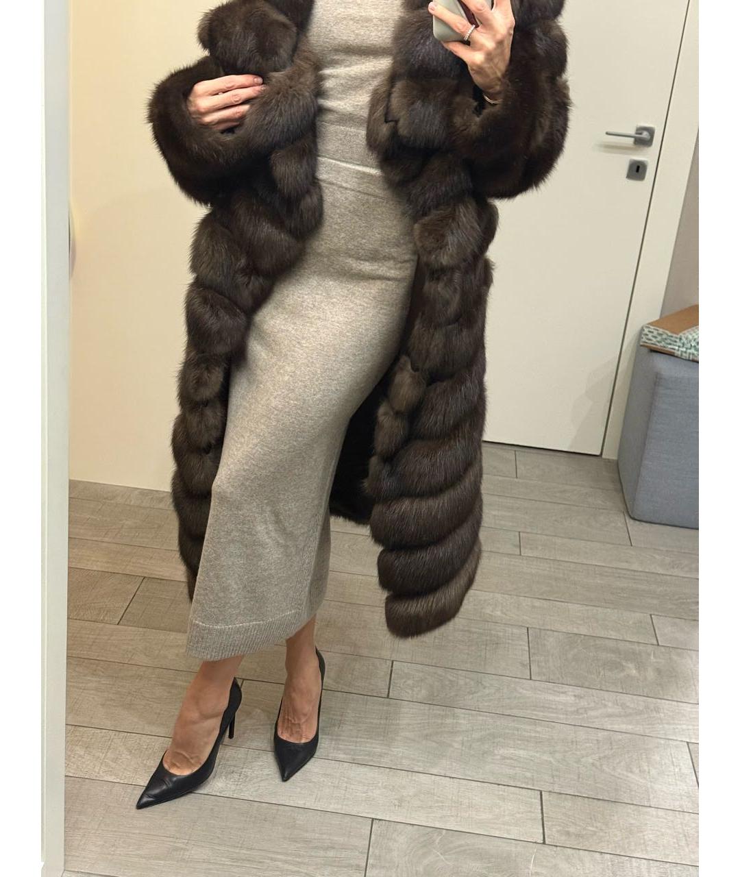 MICHAEL KORS Коричневая меховая шуба, фото 2