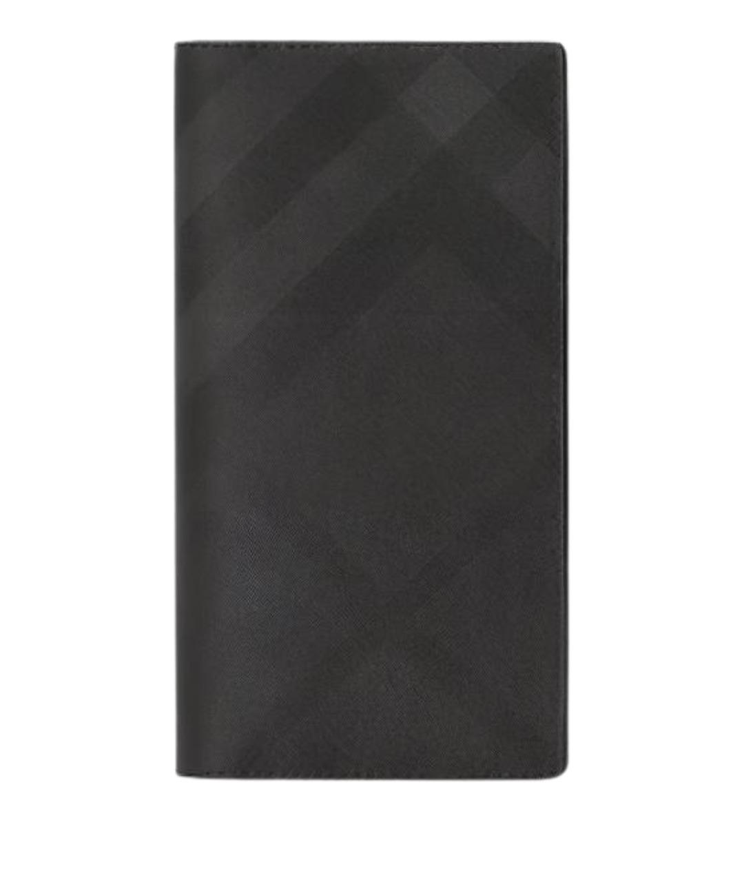 BURBERRY Черный кожаный кошелек, фото 1