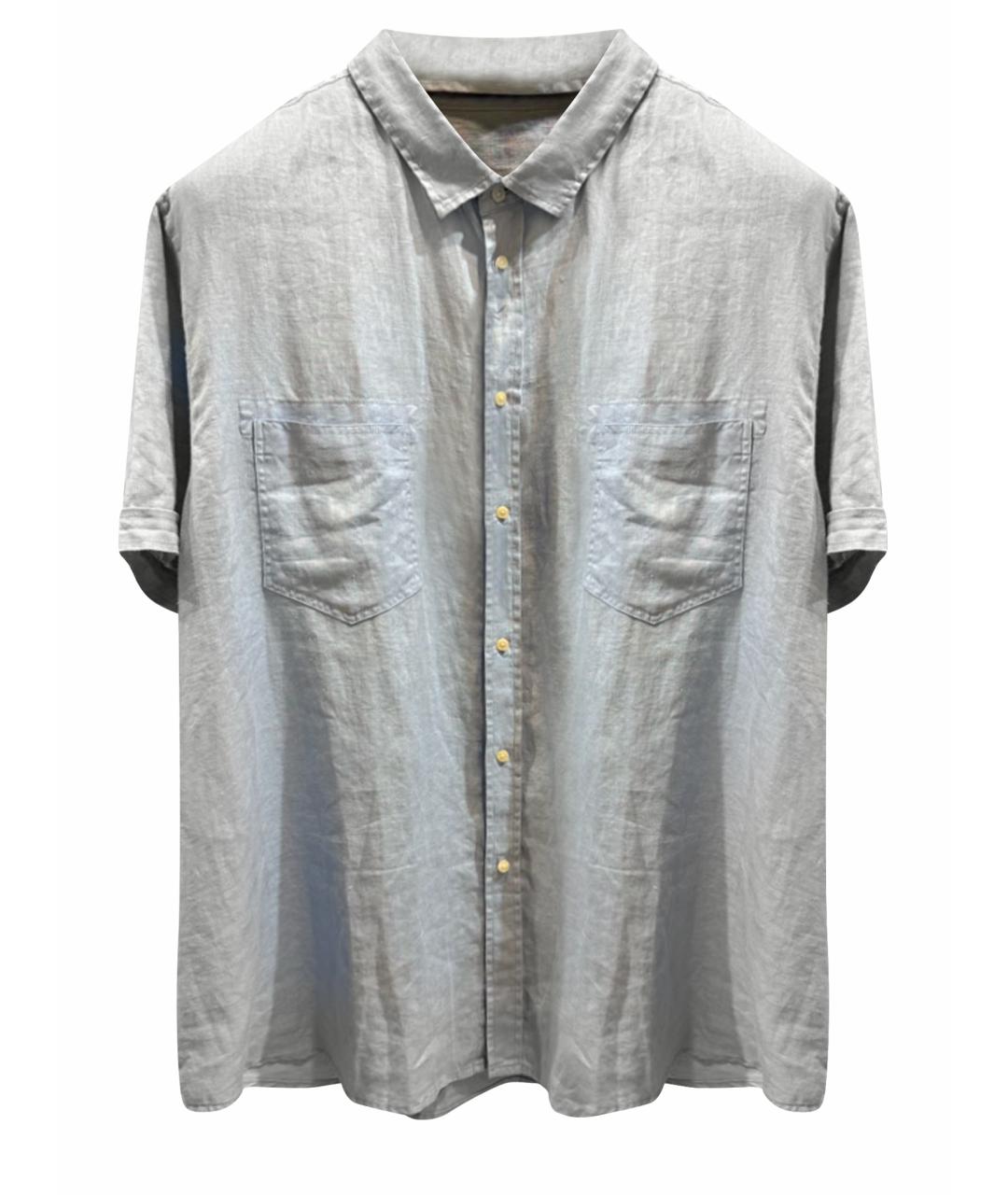 TRUSSARDI JEANS Голубая льняная кэжуал рубашка, фото 1