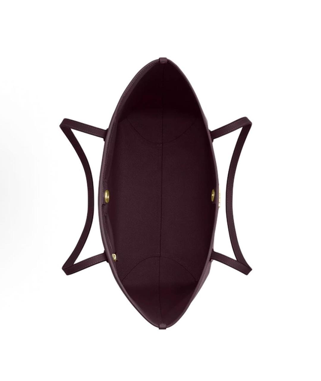 COACH Бордовая жаккардовая сумка тоут, фото 3