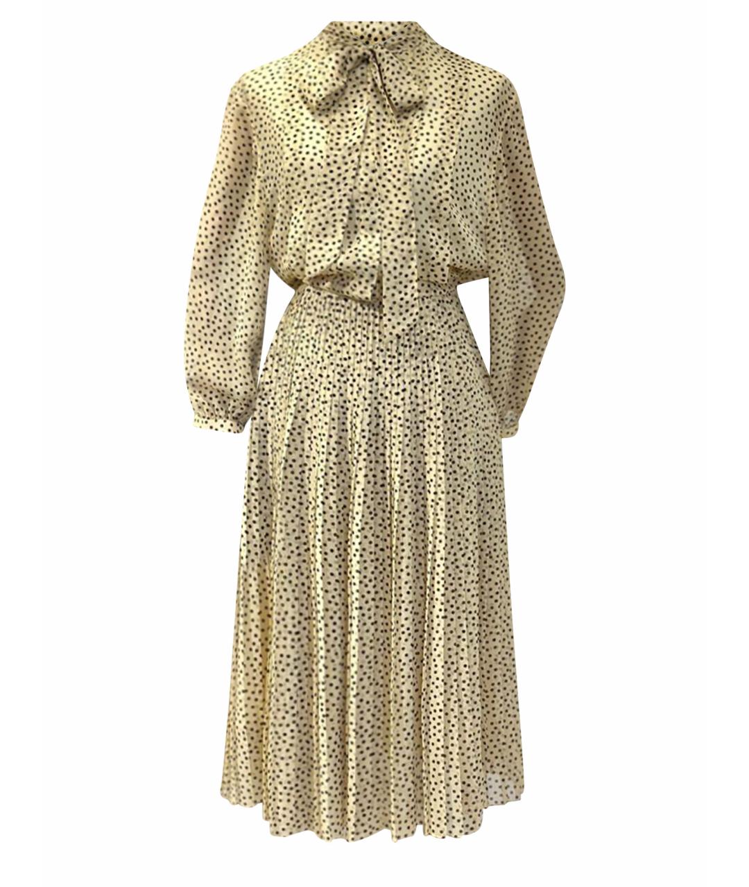 CELINE Мульти шелковое повседневное платье, фото 1