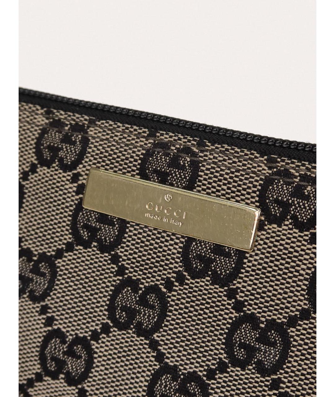 GUCCI Серая жаккардовая сумка с короткими ручками, фото 6