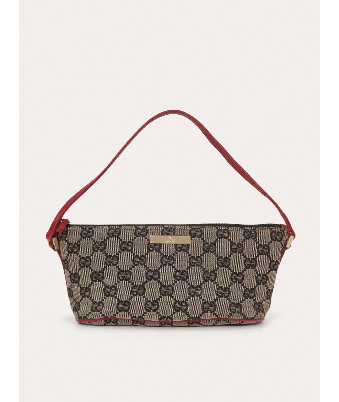 GUCCI Серая жаккардовая сумка с короткими ручками, фото 9